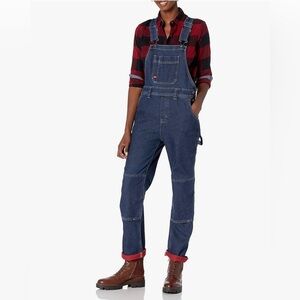 Dickies‎ warming Double Knee Bib denim jeans Overalls jumpsuit Size small new